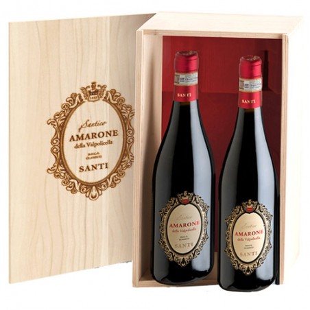 Santi     Valpolicella Classico Amarone Docg "Santico" - Cassetta in legno con 2 bottiglie da 75 cl