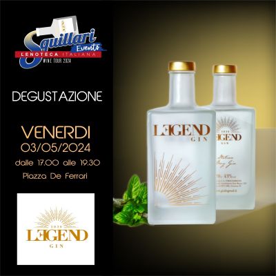 Degustazione con il produttore: GIN LEGEND - Genova - Liguria	